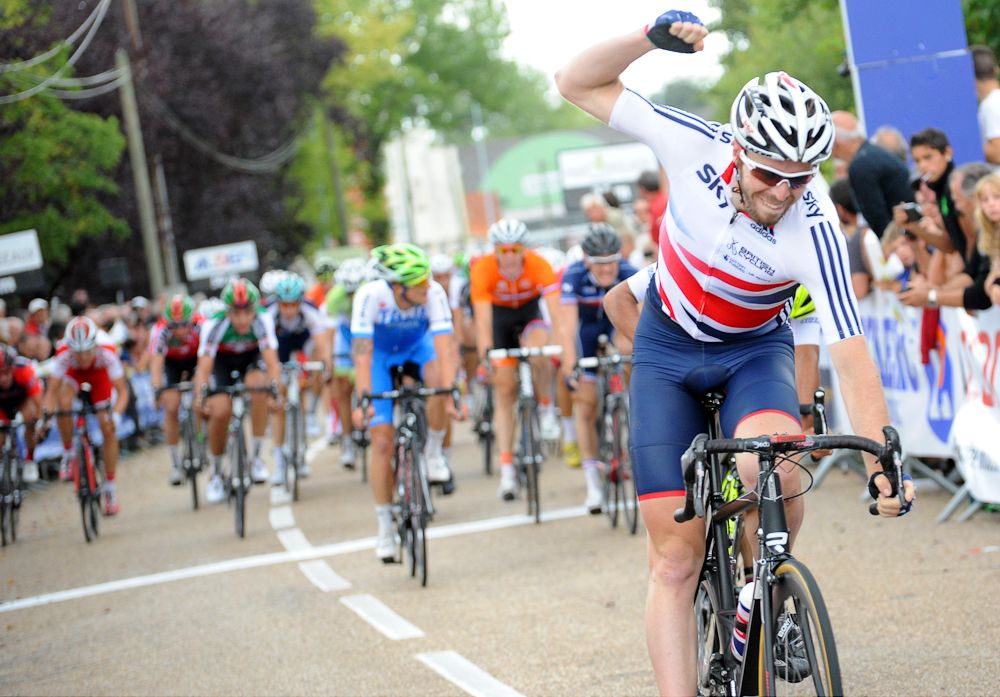Dan Mclay of Great Britain during Stage Three of the 2014 Tour de Avenir in Montrond les Bains.