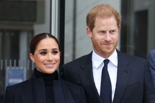 Meghan, Duchess of Sussex, and Prince Harry, Duke of Sussex, visit One World Observatory