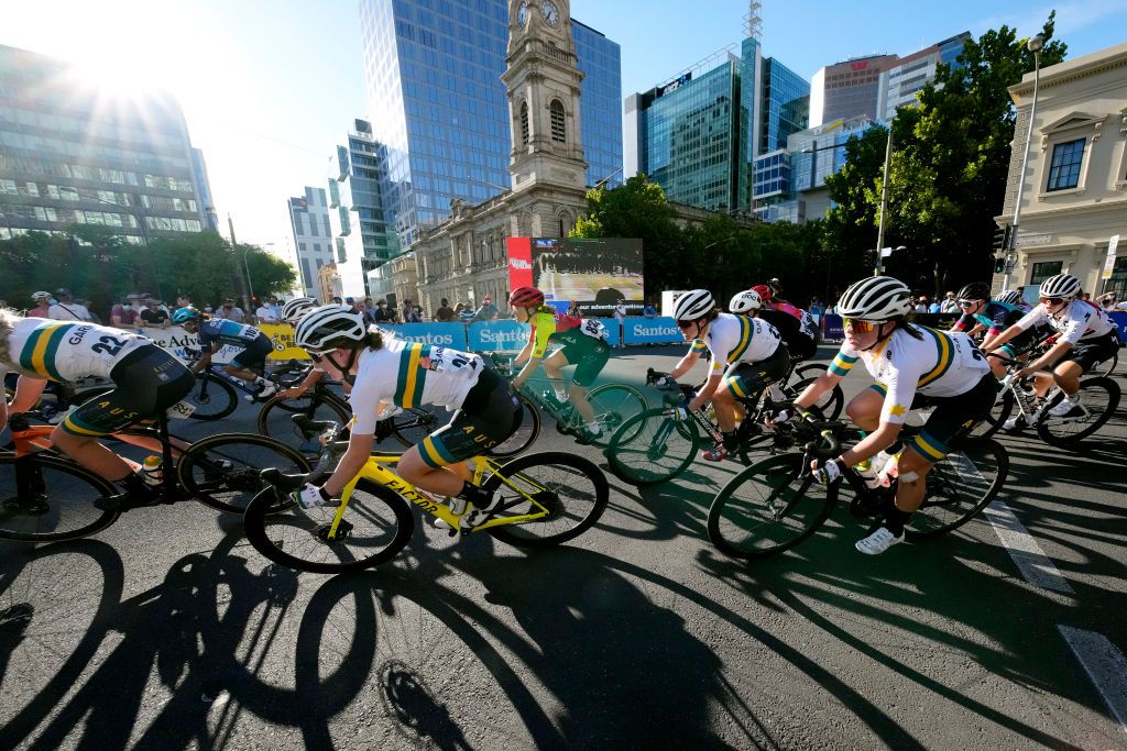 The Santos Festival of Cycling criterium was held at sunset