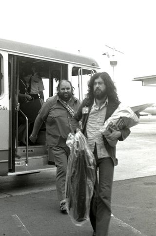 Grant and Jimmy Page land in Honolulu, 1970