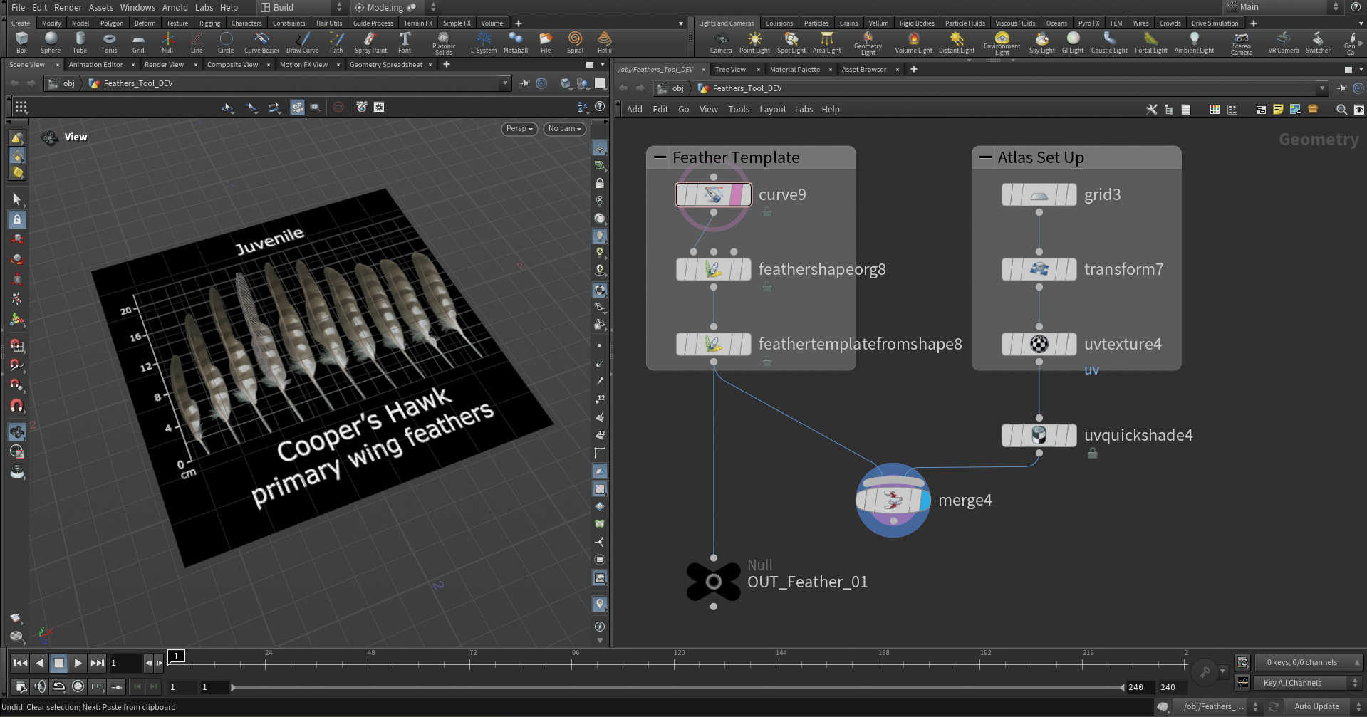 Follow Mario Leone's tutorial to use Houdini 20 feather tool, image 4