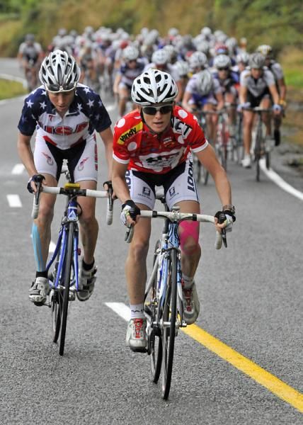 Ruth Corset (MB Team) slips off the front on the final climb of the day up the Pahiatua Track.