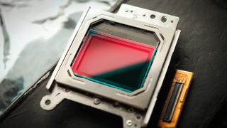 Close-up of a camera image sensor