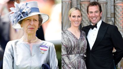 Princess Anne's very forward-thinking reason revealed, seen here side-by-side with Zara Tindall and Peter Phillips at different occasions