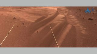 A Martian sand dune imaged by China's Zhurong rover before it entered hibernation in May 2022.