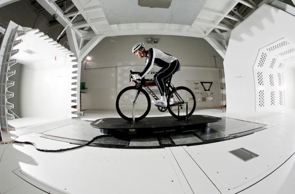 Testing of the new Project F01 was done with real riders and mannequins at the Mercedes-Benz Grand Prix wind tunnel.