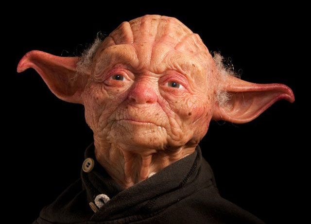 star wars yoda with a human face