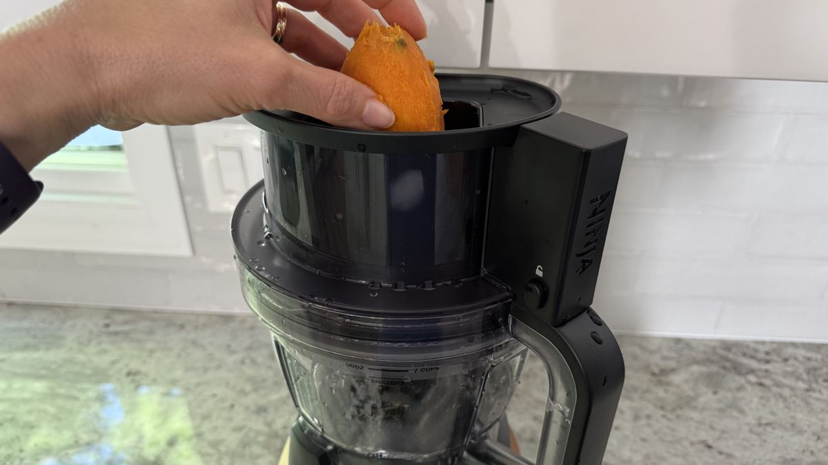 Ninja CrushBOSS food processor and sweet potato