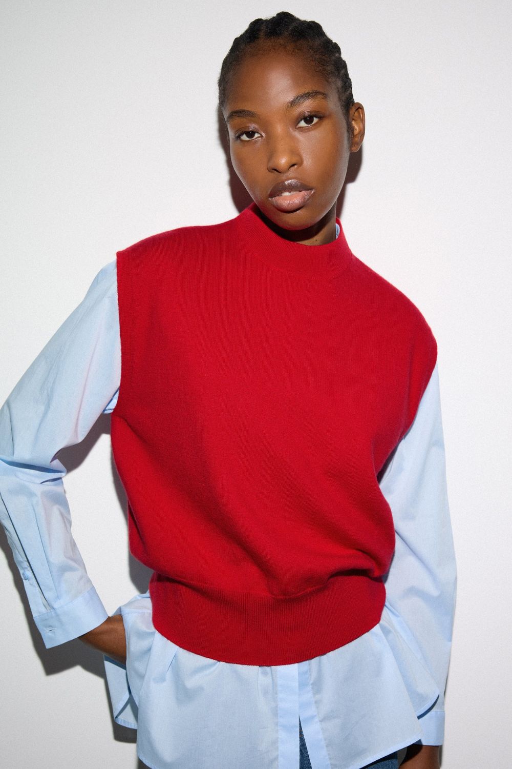 Merino Cocoon Tank | Red