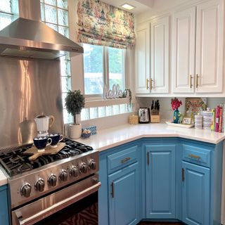 Kitchen with a bright light