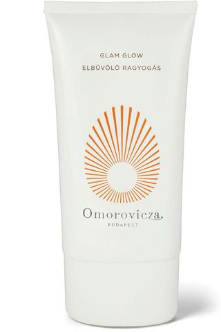 A bottle of Omorovicza Glam Glow against a white background.