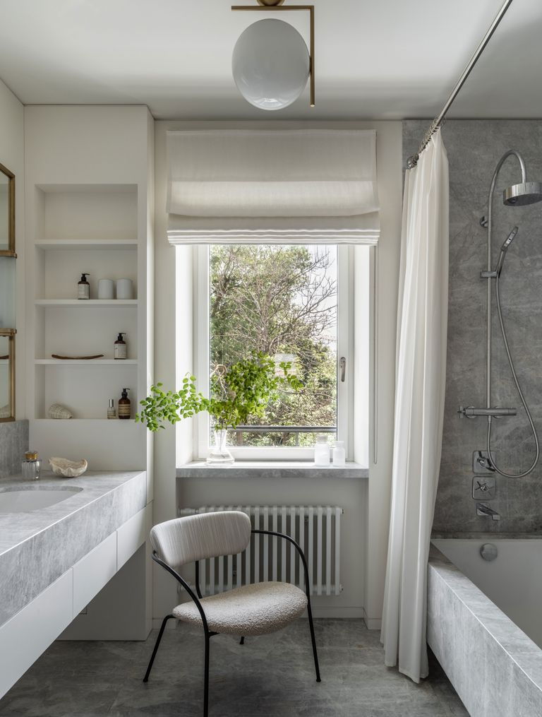 14 Grey Bathroom Ideas Modern Ways To, Gray Tile Bathroom Paint Ideas
