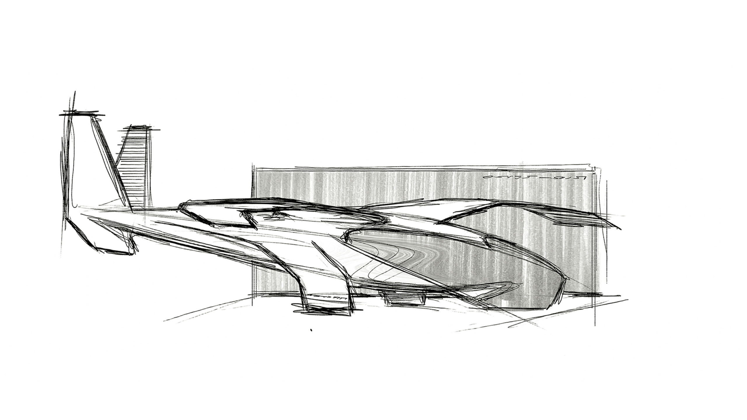 An early sketch of the Midnight aircraft