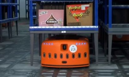 Orange Kiva Systems robots