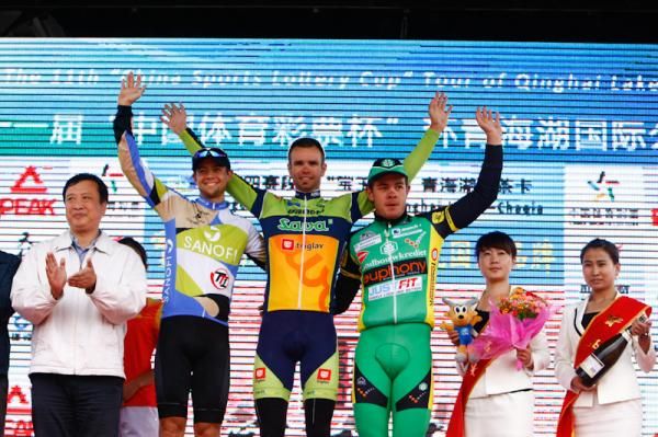 Stage 4 winners at the podium