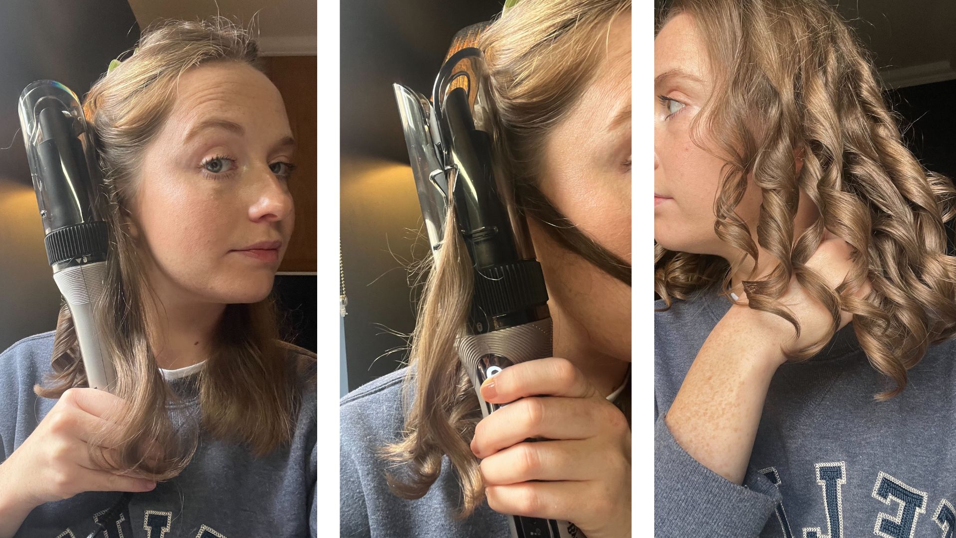 an image of our beauty writer testing the BaByliss Style Secret Air