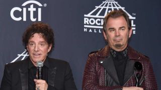 Neal Schon and Jonathan Cain at a red carpet event