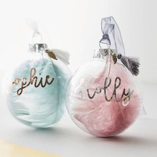 Not On The High Street personalised pastel baubles