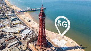 5G tower in seaside town