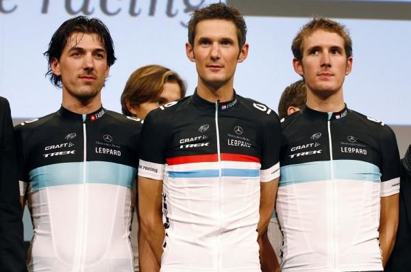The Team Leopard-Trek leaders: Fabian Cancellara, Frank Schleck and Andy Schleck
