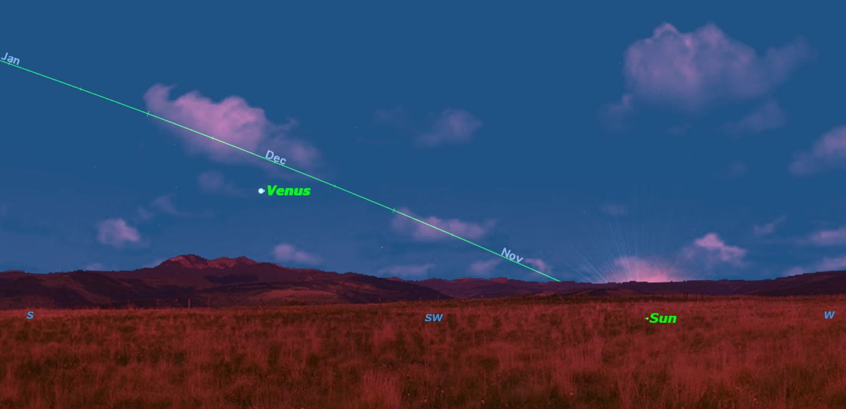 Venus Sky Map, Nov. 1, 2013