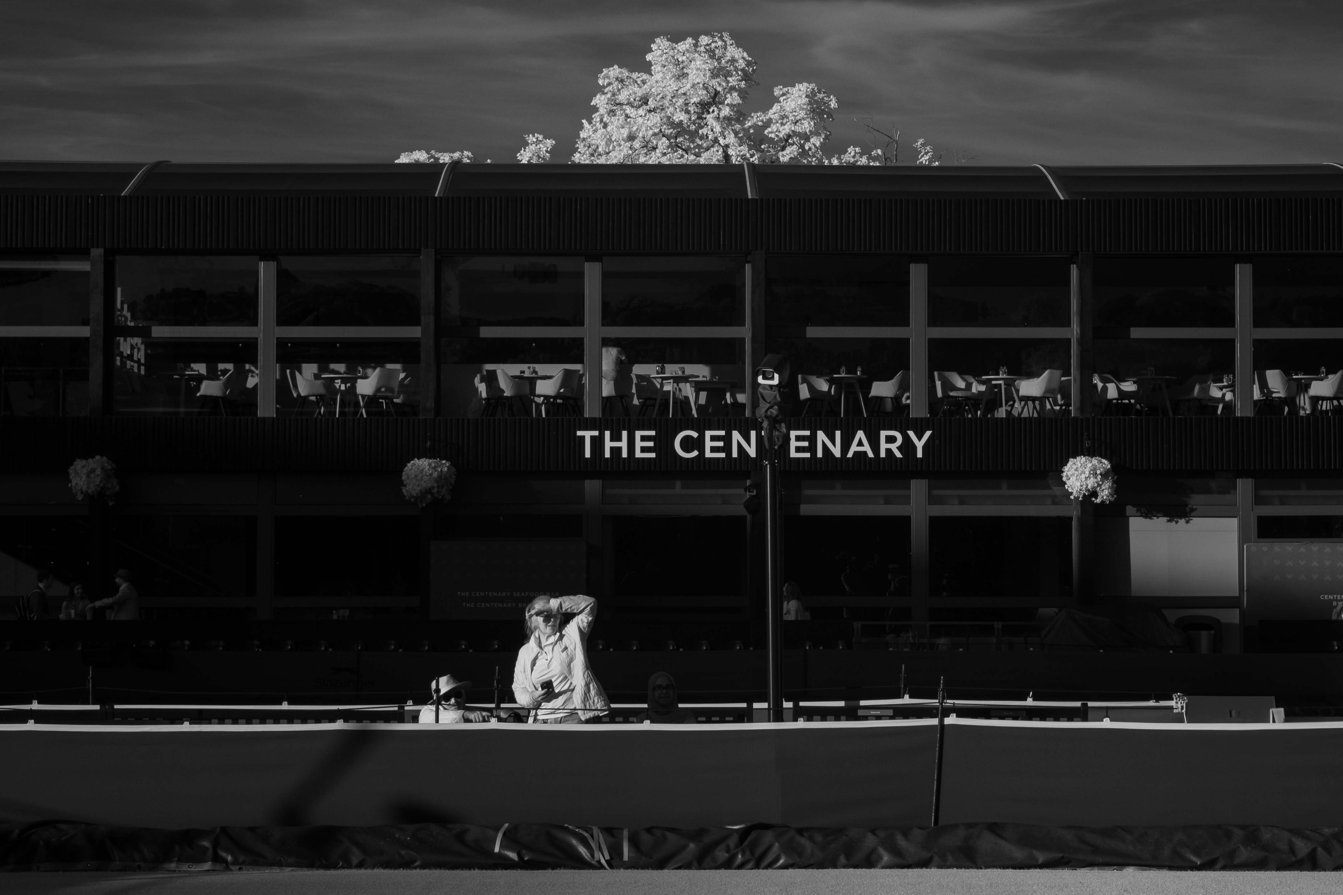 The Wimbledon tennis championships shot in infrared