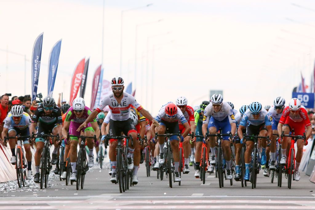 Fernando Gaviria (UAE Team Emirates) wins stage 2 at the Vuelta a San Juan