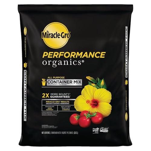 Miracle-Gro Performance Organics All Purpose Container Mix With Natural and Organic Ingredients, Feeds Container Grown Vegetables, Flowers and Herbs for Up to 3 Months, 1 Cu. Ft.