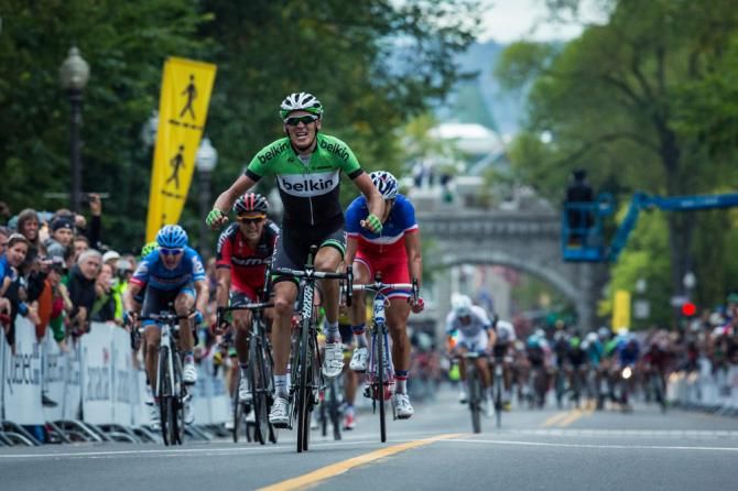 Robert Gesink (Belkin) won the Grand Prix Cycliste de Qu&eacute;bec ahead of French champion Arthur Vichot (FDJ) and Greg Van Avermaet (BMC)