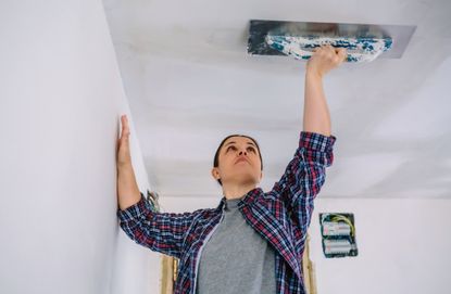 repairing a plaster ceiling