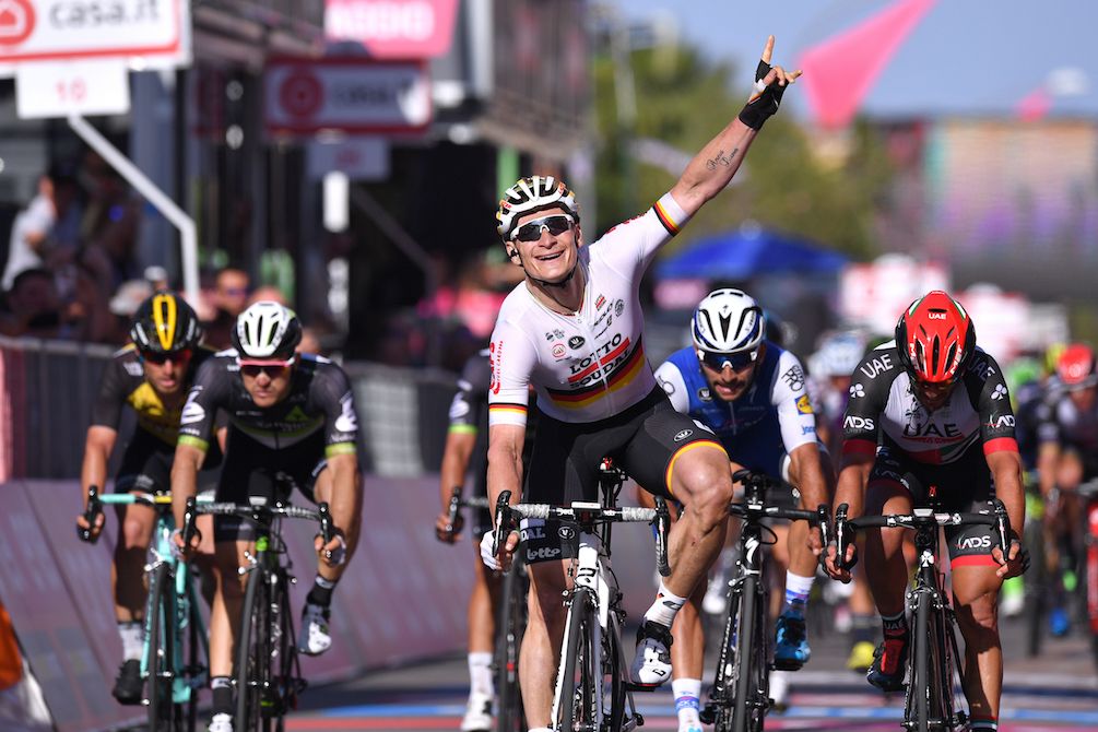 Andr&eacute; Greipel wins stage 2 of the Giro d'Italia.