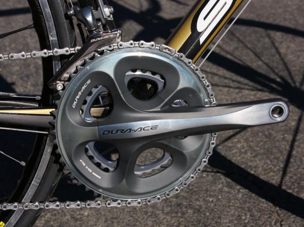 One of the jewels of the new Dura-Ace group is the crankset with its ultra-stiff - and thus ultra-smooth shifting - outer chainring design Compact gearing is optional across the board