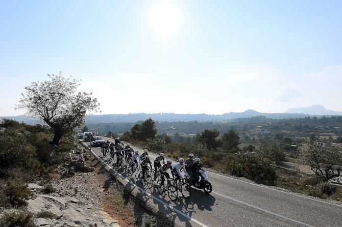 Etixx-QuickStep train in Calpe, Spain.