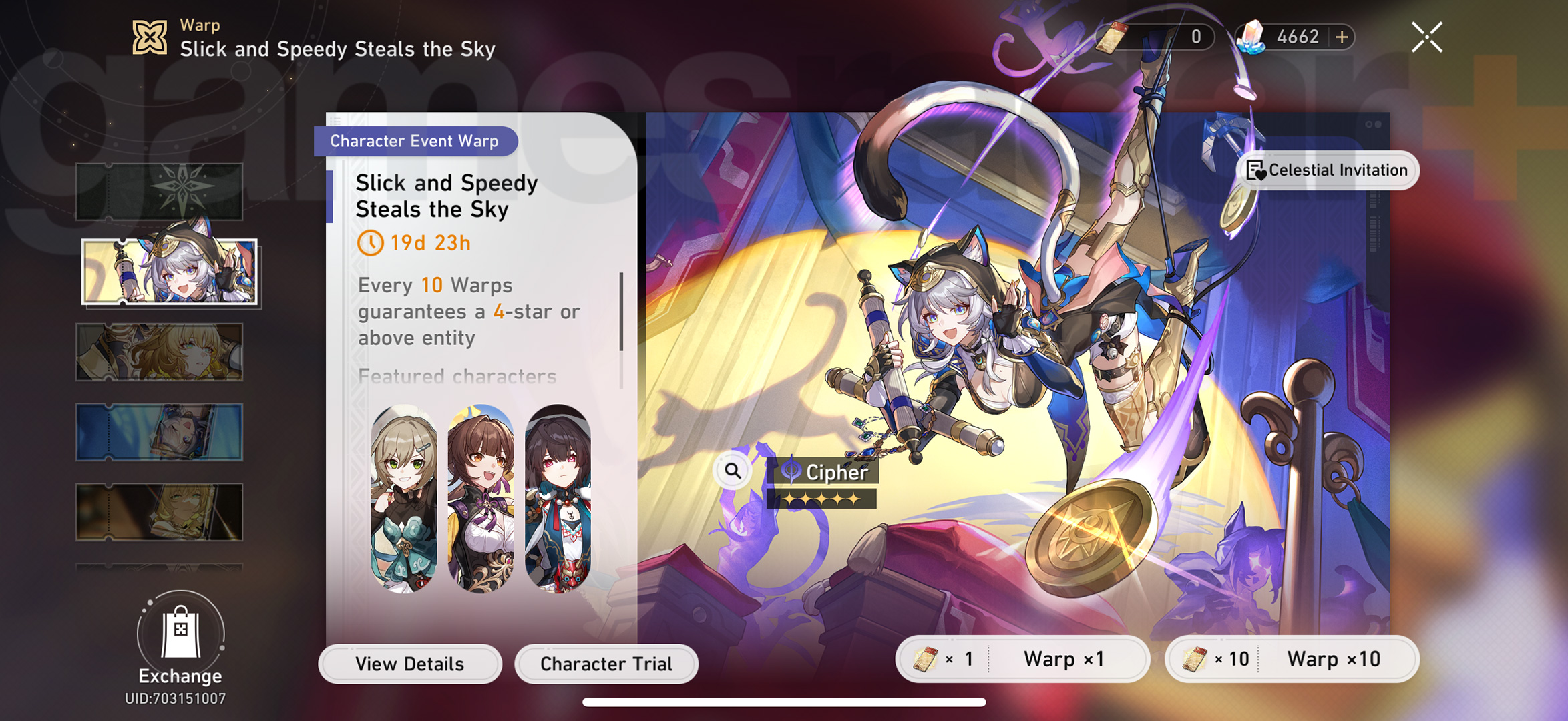 Honkai Star Rail banner schedule - Slick and Speedy Steals the Sky