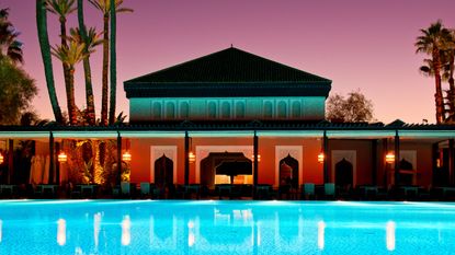 Swimming pool at the La Mamounia Hotel in Marrakesh