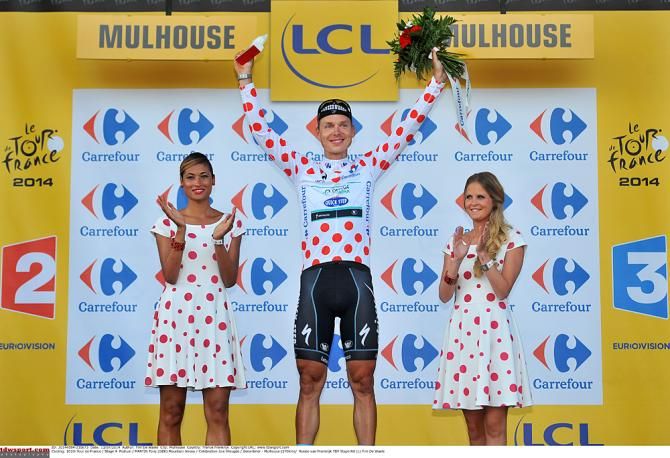 Tony Martin (Omega Pharma-Quickstep) in the maillot pois