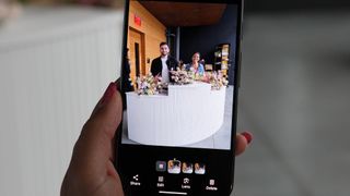 Using the new Add Me feature on a Google Pixel 9 to add someone to an existing photo