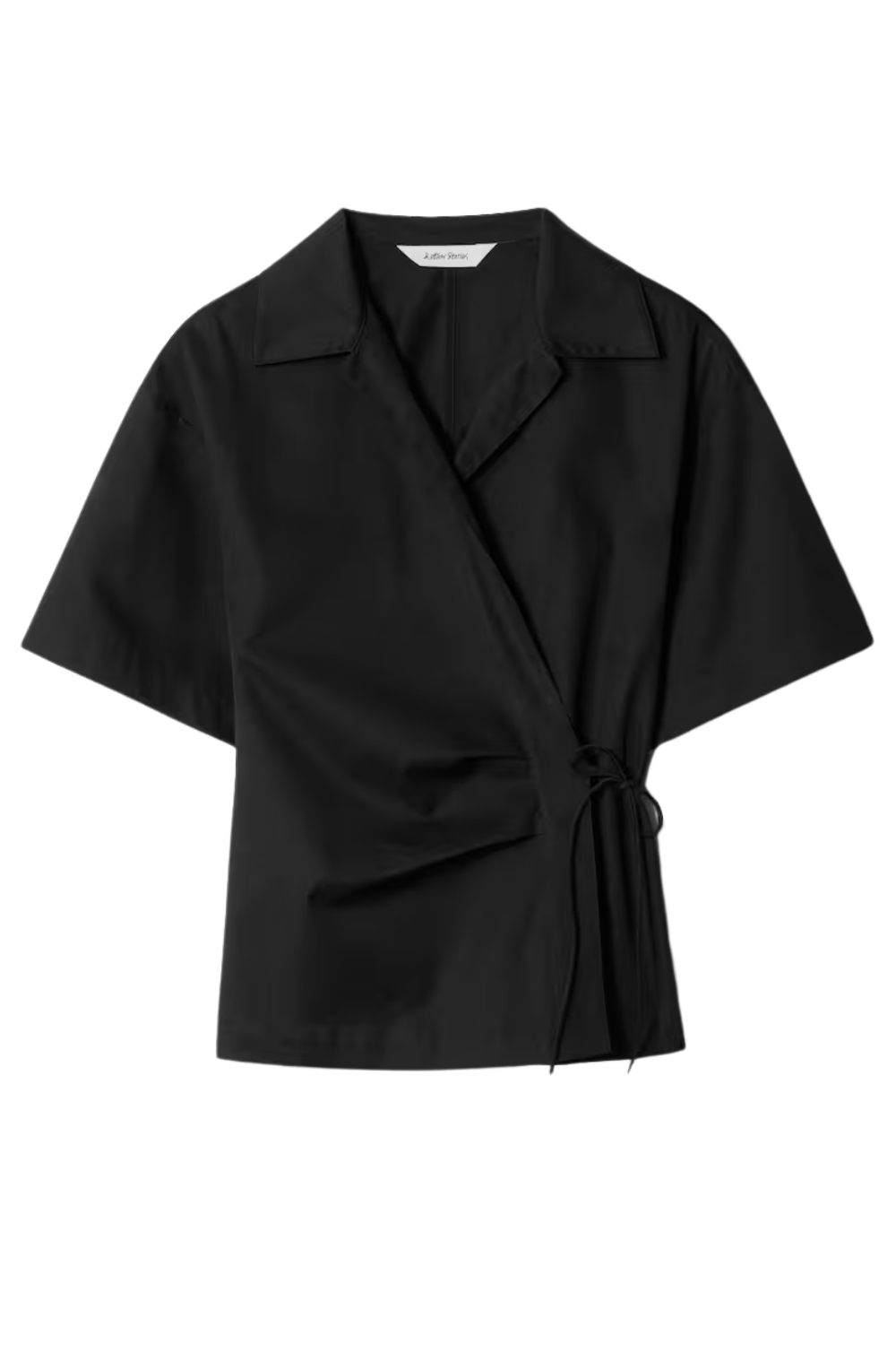 Short-Sleeve Wrap Shirt