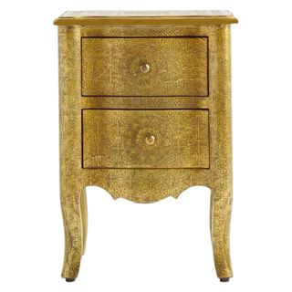 gold embossed nightstand