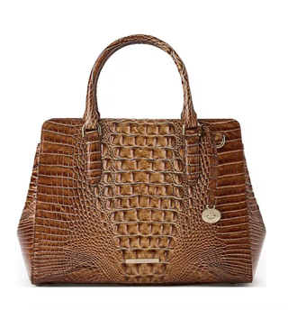 Brahmin Melbourne Collection Luggage Brown Small Finley Satchel Bag