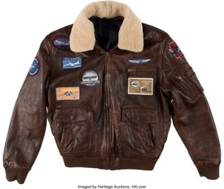 Neil Armstrong's leather jacket goes up for auction in May 2019.