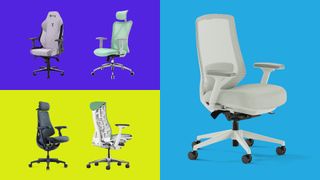 A selection of chairs, including Herman Miller, Branch and Secret Labs models. 