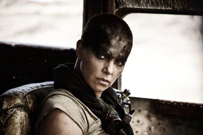 Film still of Charlize Theron as Imperator Furiosa in 'Mad Max: Fury Road.'
