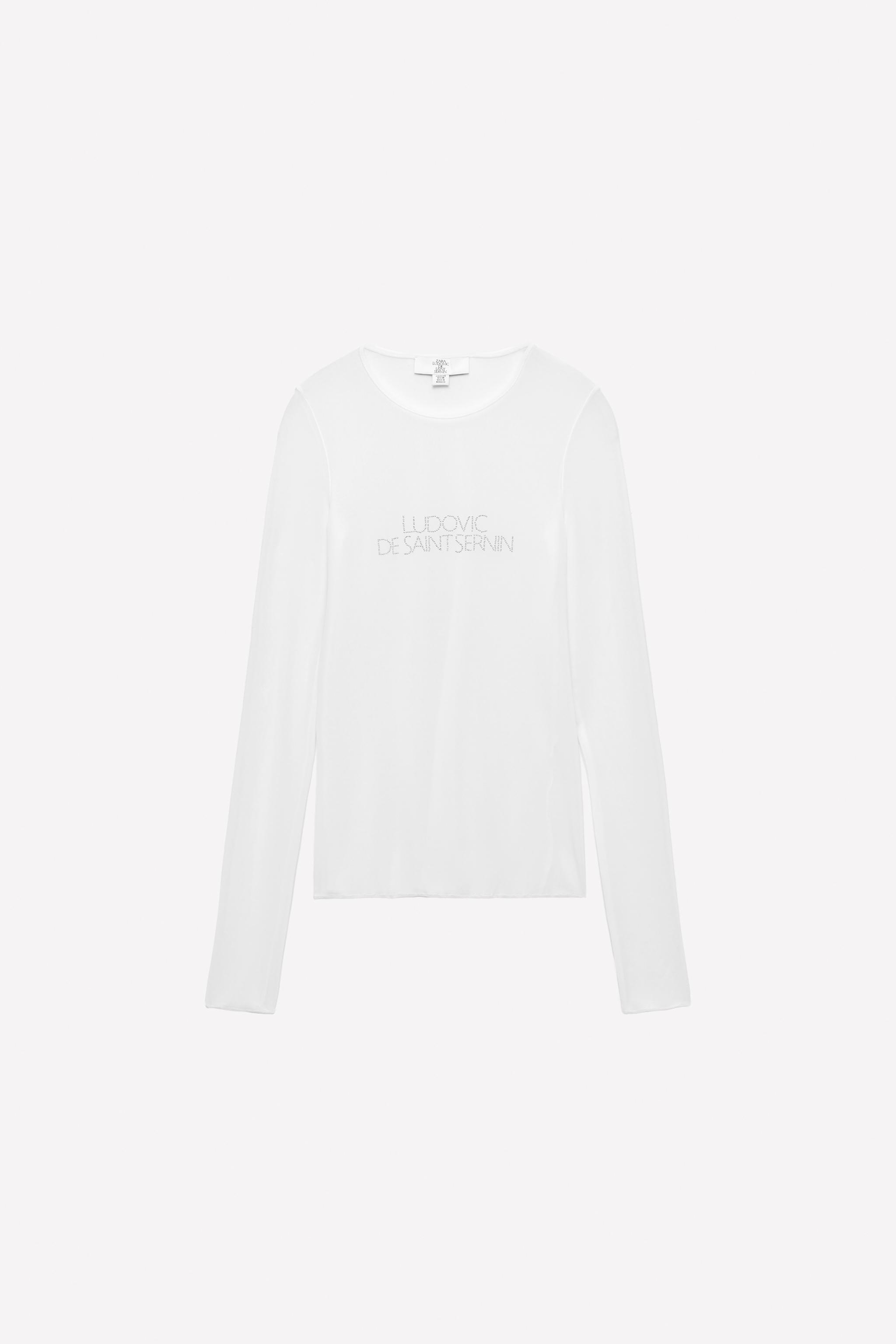 Sparkly Text T-Shirt Ludovic De Saint Sernin X Zara