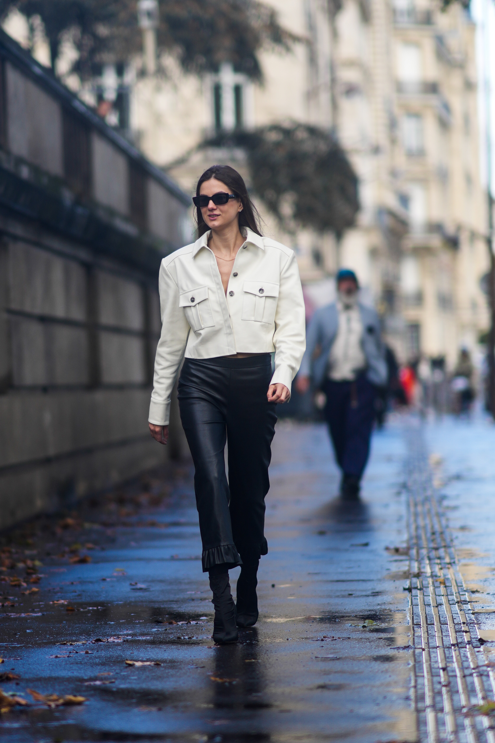 Leather Trousers and a White Button-Down 