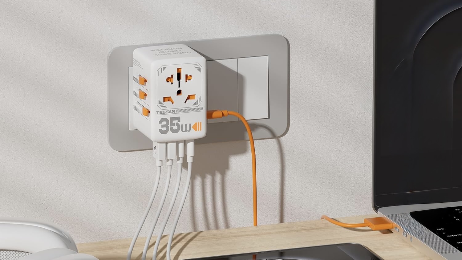 TESSAN Universal Travel Adapter 35W