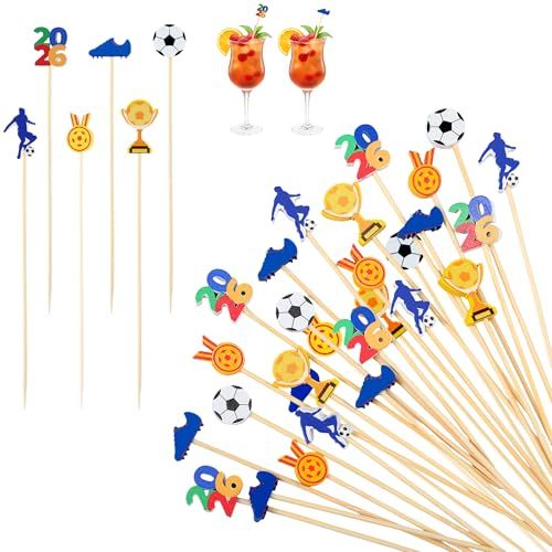 Aodaer 200 Pcs World Cup Cocktail Picks