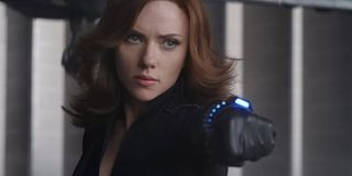 Black Widow shooting at Black Panther in captain america civil war