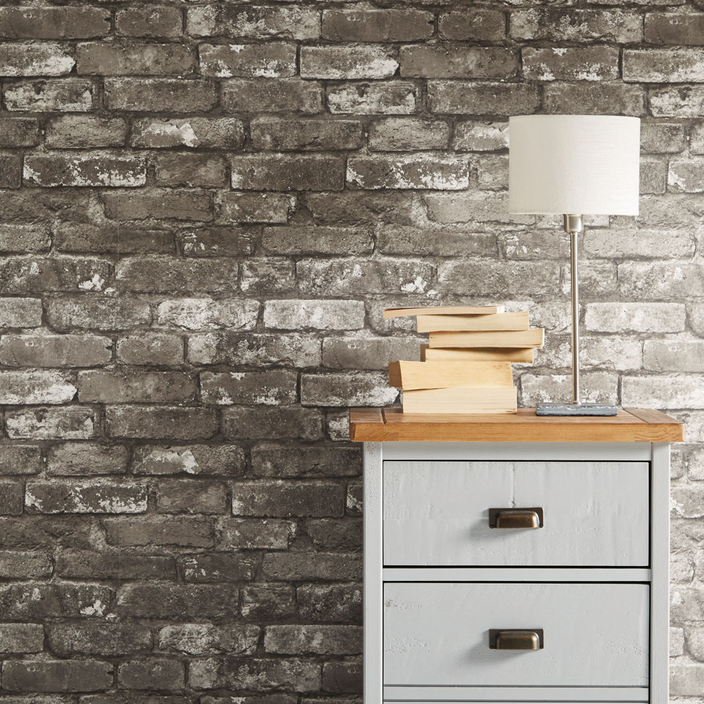 Next Grey Brick Wallpaper