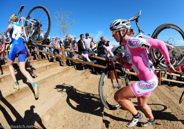 Meredith Miller (California Giant Berry) chasing Gould